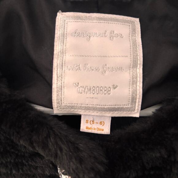 Gymboree Black Fuzzy Shall Cover Up Girls Top - Picture 2 of 3